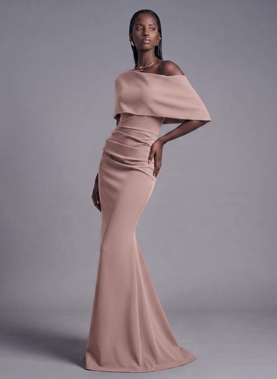 Trumpet/Mermaid Asymmetrical Neck Elastic Satin Mother Of The Bride Dresses
