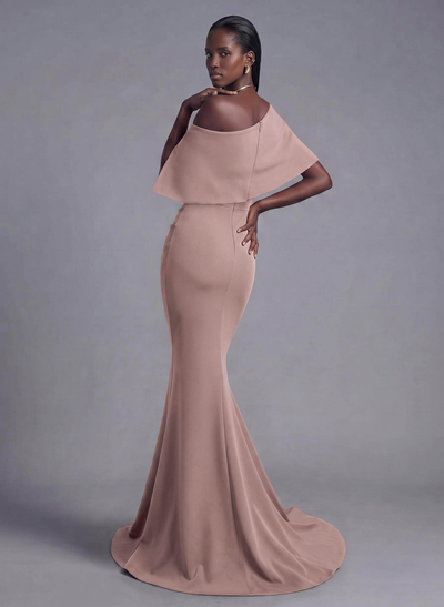 Trumpet/Mermaid Asymmetrical Neck Elastic Satin Mother Of The Bride Dresses
