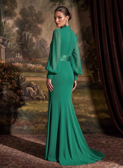 V-Neck Long Sleeves Simple Mother Of The Bride Dresses