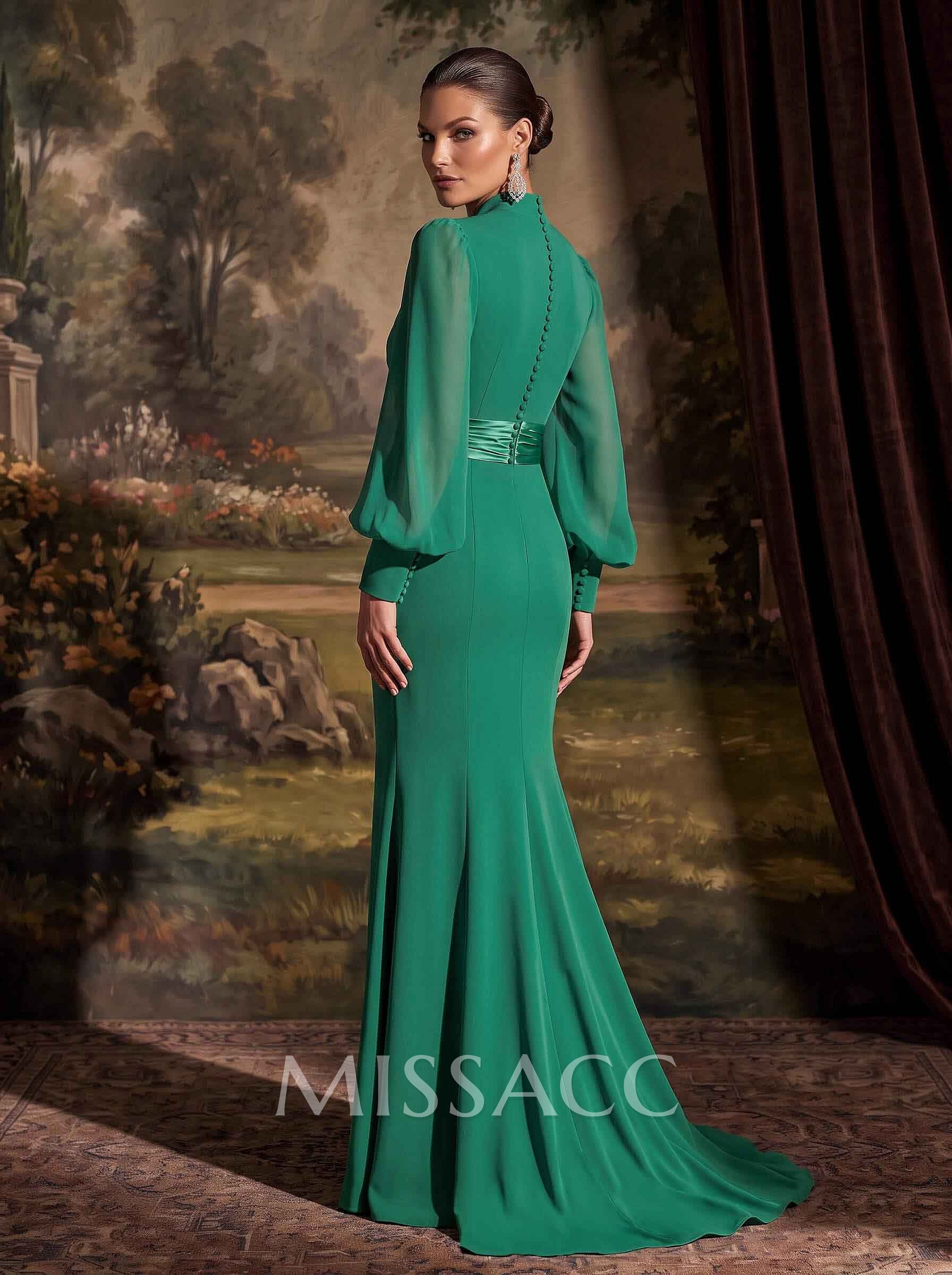 V-Neck Long Sleeves Simple Mother Of The Bride Dresses V-Neck Long Sleeves Simple Mother Of The Bride Dresses