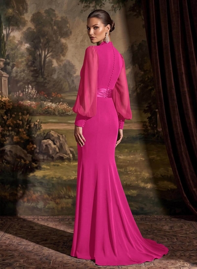 V-Neck Long Sleeves Simple Mother Of The Bride Dresses