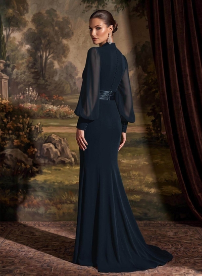 V-Neck Long Sleeves Simple Mother Of The Bride Dresses