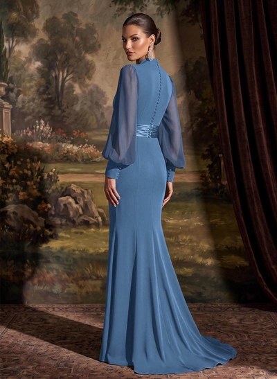 V-Neck Long Sleeves Simple Mother Of The Bride Dresses