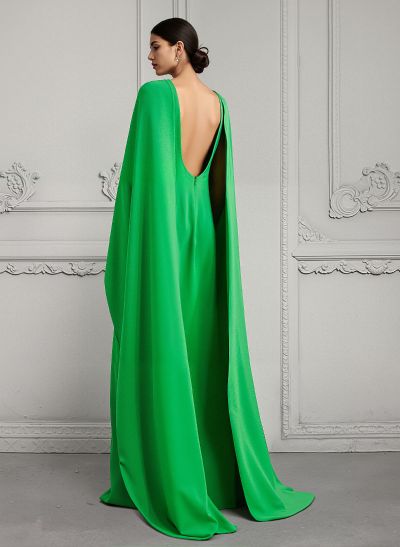 Sheath/Column Scoop Neck Elastic Satin Mother Of The Bride Dresses