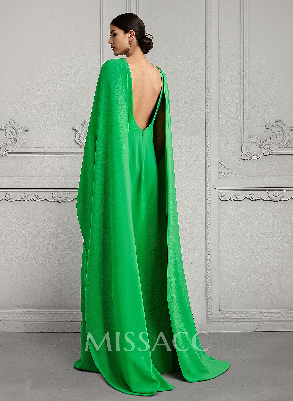 Sheath/Column Scoop Neck Elastic Satin Mother Of The Bride Dresses
