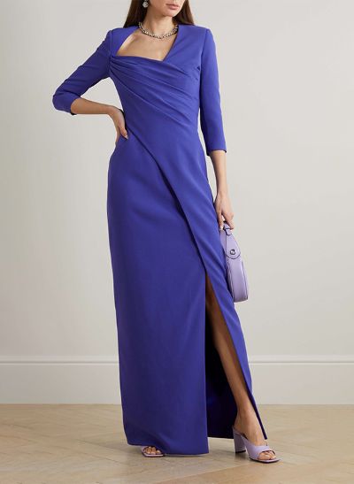 Sheath/Column 3/4 Sleeves Mother Of The Bride Dresses With Split Front
