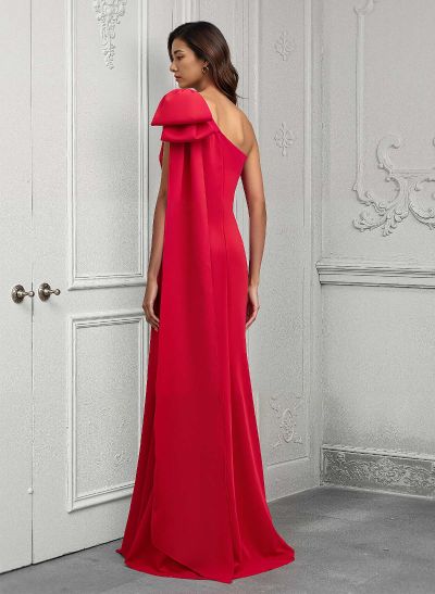 One-Shoulder Elastic Satin Mother Of The Bride Dresses With Bow(s)