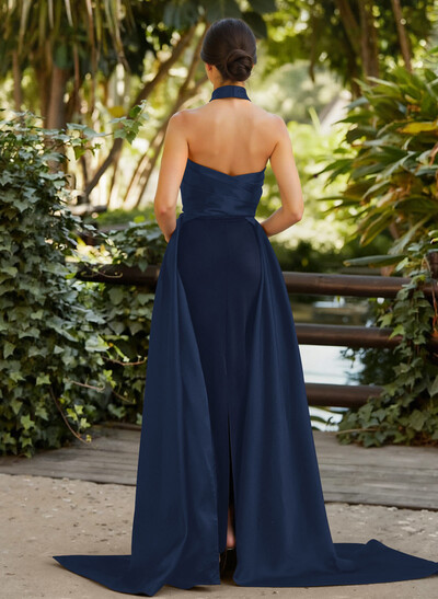 Halter Sleeveless Floor-Length Mother Of The Bride Dresses