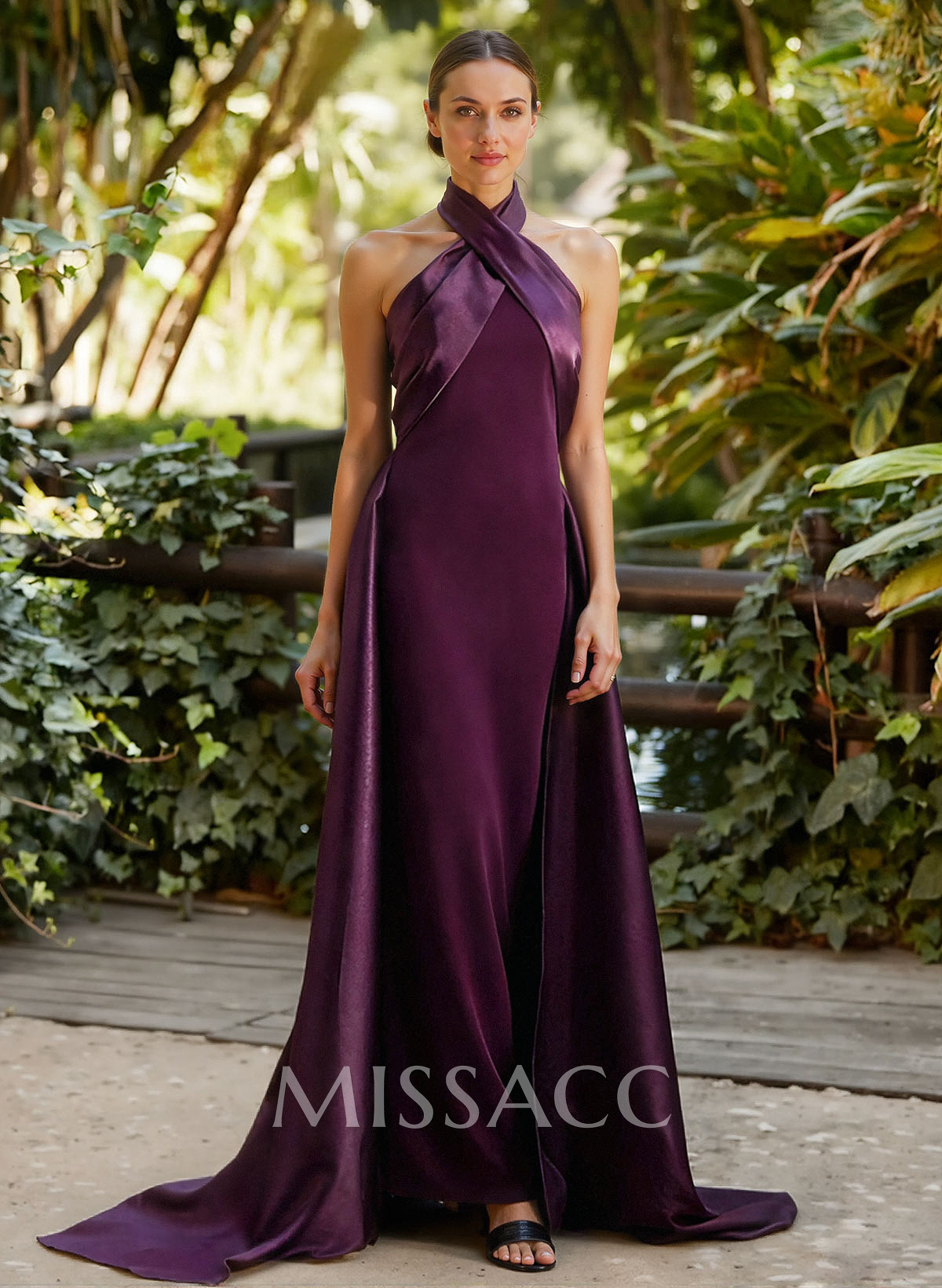 Halter Sleeveless Floor-Length Mother Of The Bride Dresses