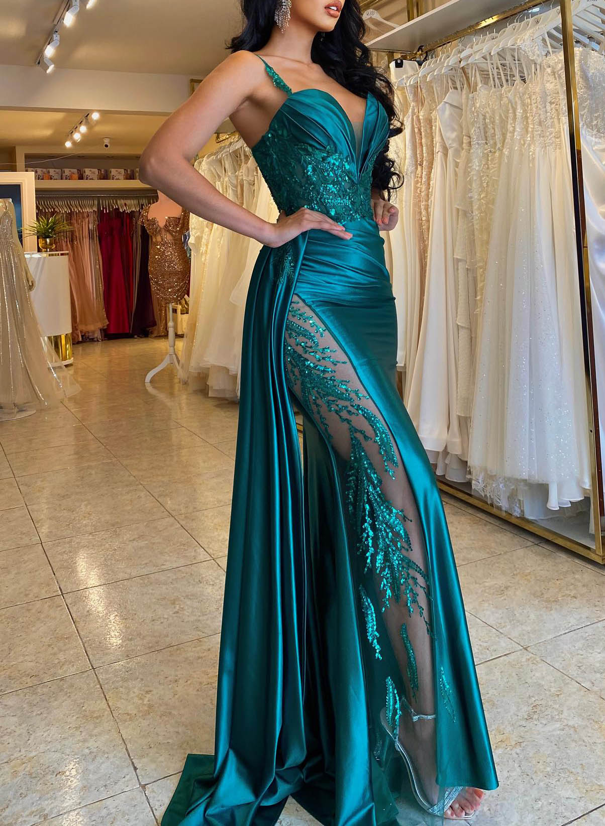 Sexy Sweetheart Trumpet/Mermaid Sparkly Lace Prom Dresses
