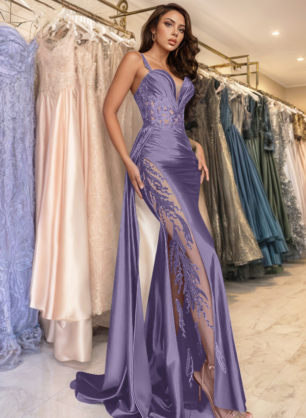 Sexy Sweetheart Trumpet/Mermaid Sparkly Lace Prom Dresses