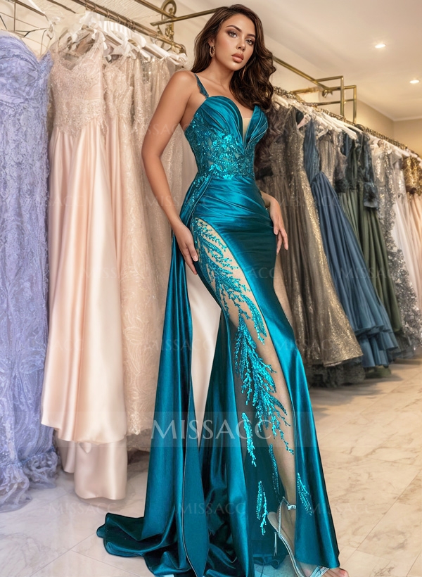 Sexy Sweetheart Trumpet/Mermaid Sparkly Lace Prom Dresses