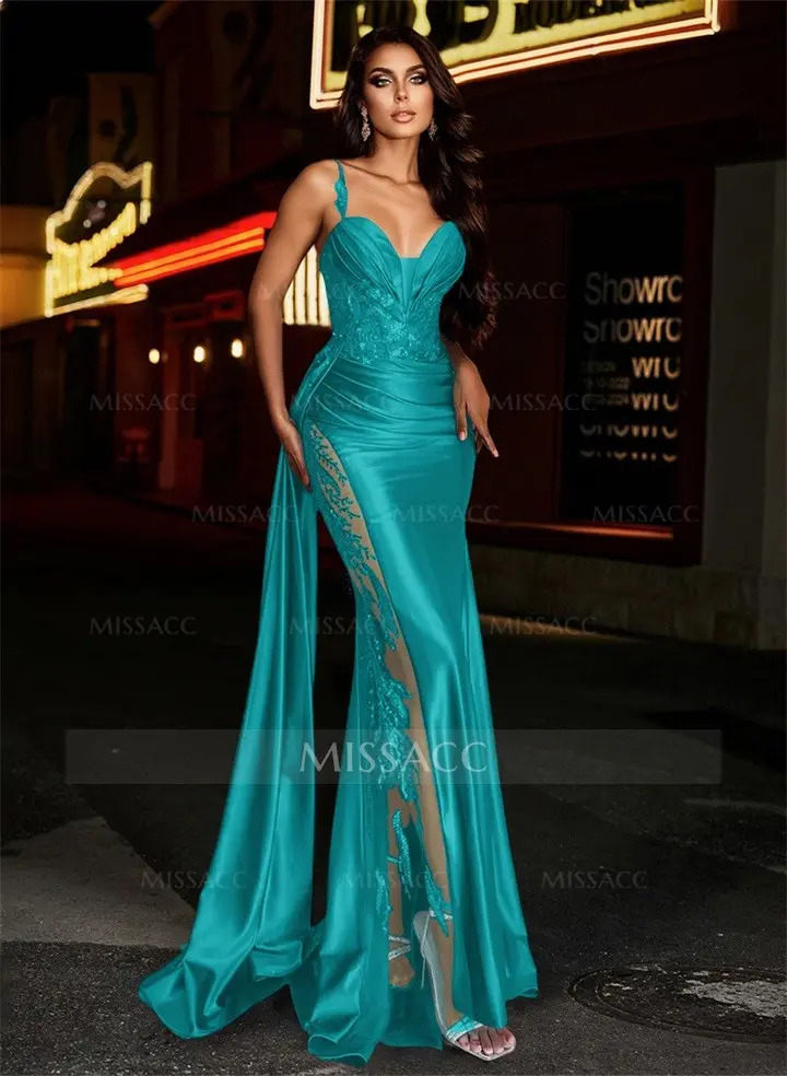 Sexy Sweetheart Trumpet/Mermaid Sparkly Lace Prom Dresses #SPD11110  $179