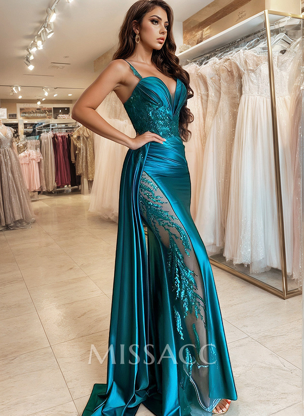 Sexy Sweetheart Trumpet/Mermaid Sparkly Lace Prom Dresses