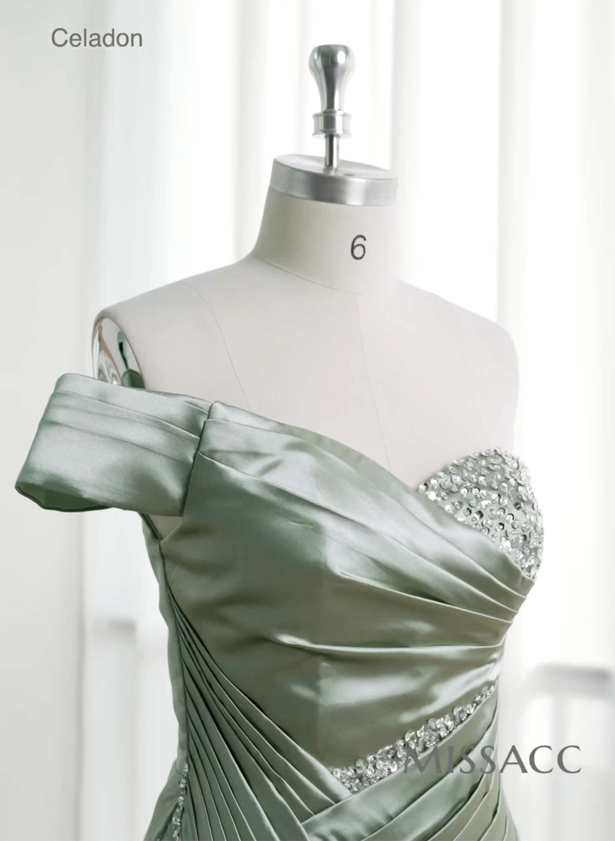 Sparkly Beading Off-The-Shoulder Prom Dresses With High Slit