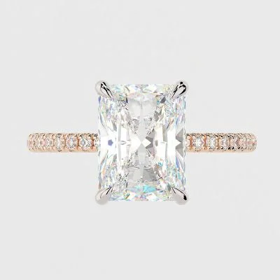 Classic 3.55 Carat Emerald Cut Women's Engagement Ring