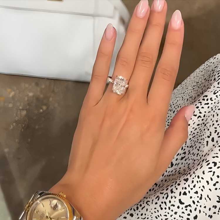 3.55 Carat Classic Emerald Cut Women's Engagement Ring