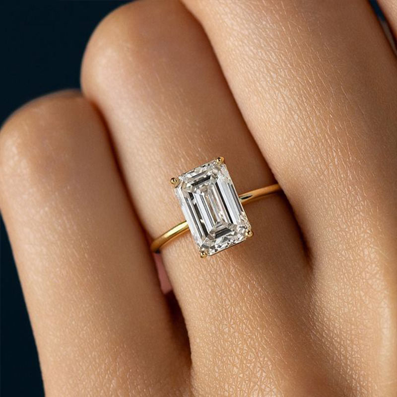 Classic Emerald Cut Women's Engagement Ring