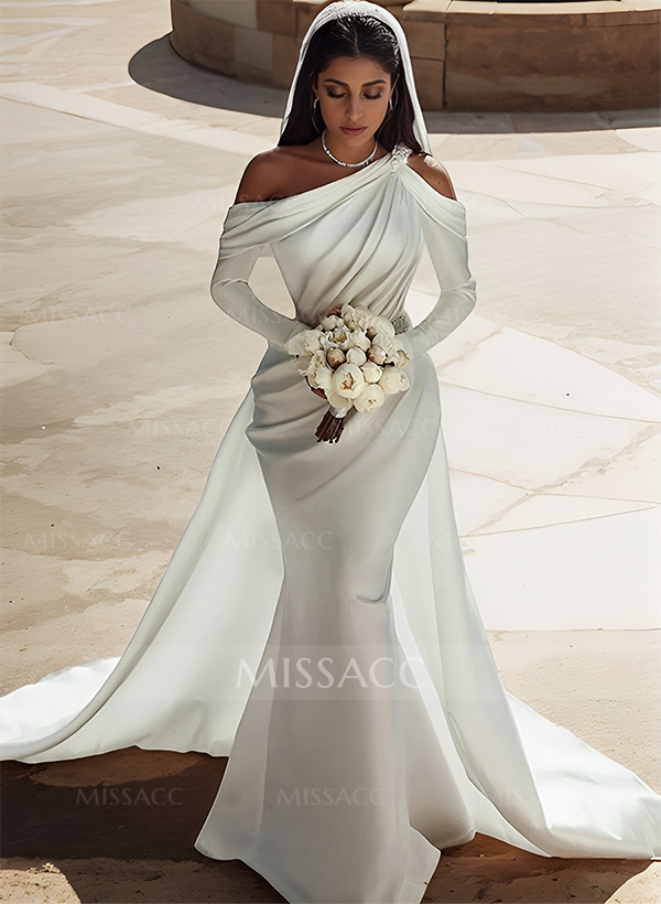 Long Sleeves Trumpet/Mermaid Beading Wedding Dresses