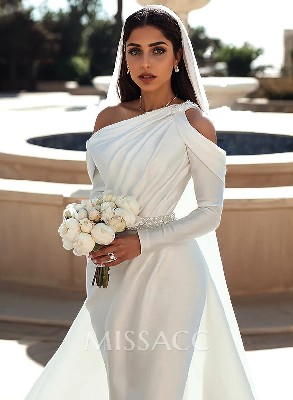 Long Sleeves Trumpet/Mermaid Beading Wedding Dresses Long Sleeves Trumpet/Mermaid Beading Wedding Dresses