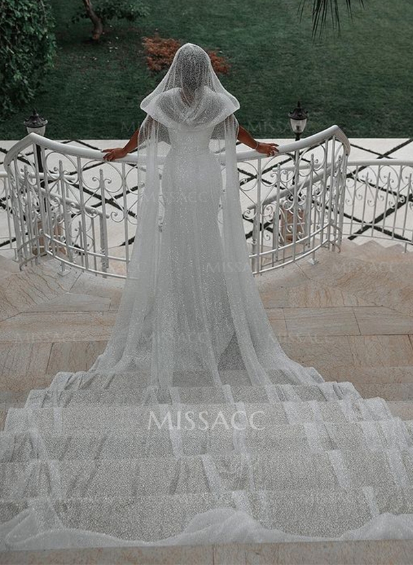 Trumpet/Mermaid Off-The-Shoulder Sleeveless Sequined Wedding Dresses