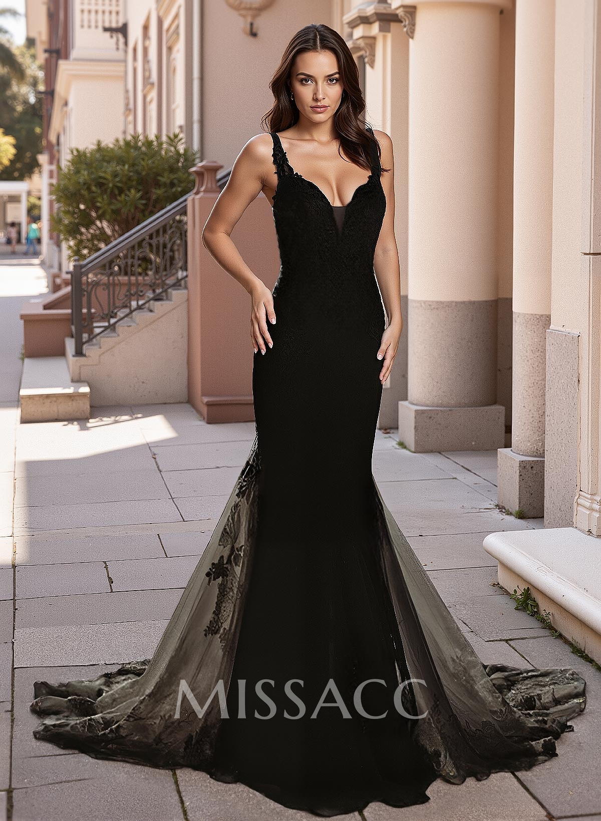Mermaid Sweetheart Sleeveless Court Train Lace/Tulle Wedding Dresses