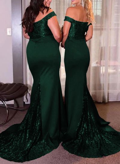 Trumpet/Mermaid Elastic Satin Bridesmaid Dresses With Sequins