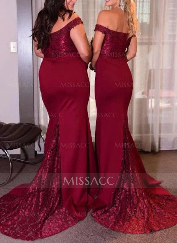 Trumpet/Mermaid Elastic Satin Bridesmaid Dresses With Sequins