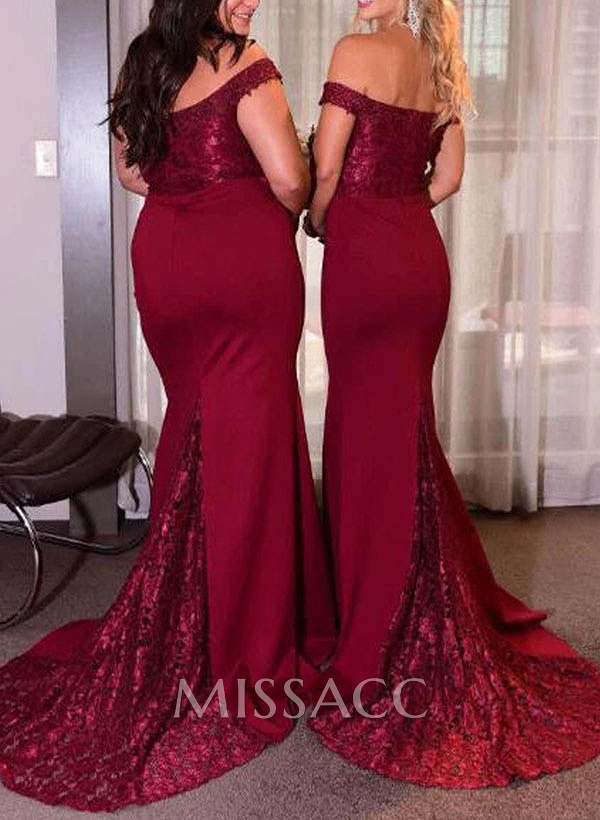 Trumpet/Mermaid Elastic Satin Bridesmaid Dresses With Sequins Trumpet/Mermaid Elastic Satin Bridesmaid Dresses With Sequins