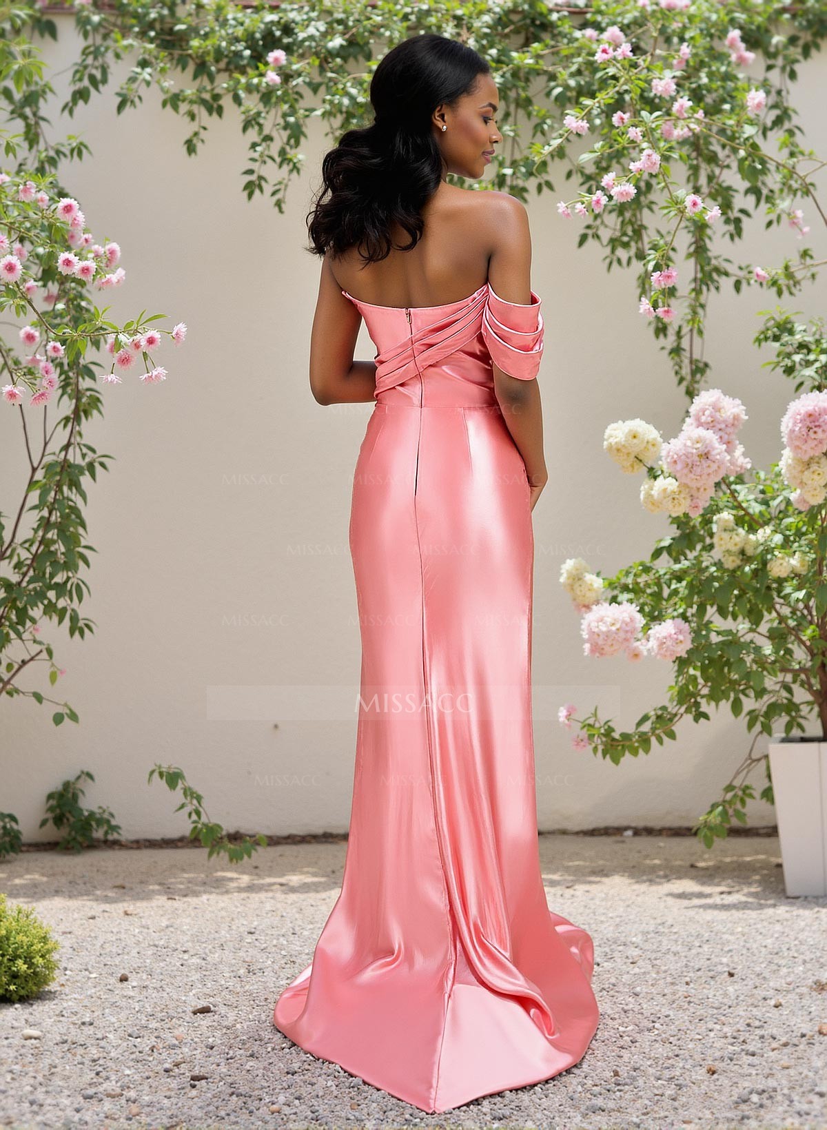 One-Shoulder Trumpet/Mermaid Slit Bridesmaid Dresses