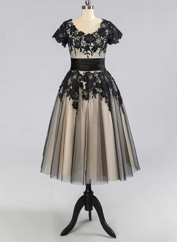 cheap evening lace dresses Plus-Size Long Lace-Up Prom Ball Gown Dusty Mauve / 18 main image 0