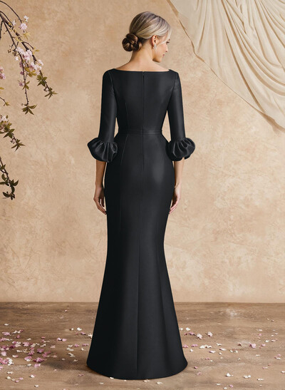 Trumpet/Mermaid 3/4 Sleeves Satin Mother Of The Bride Dresses With Ruffle