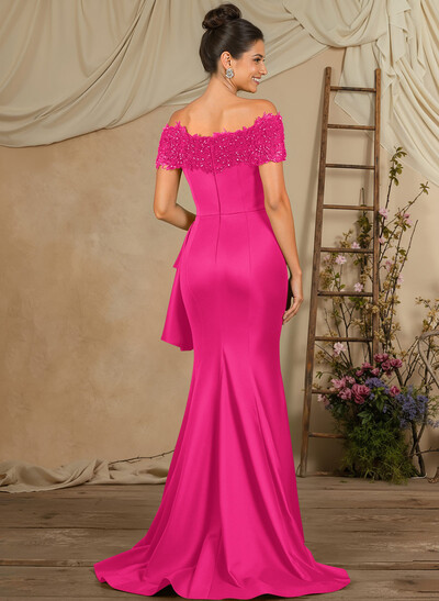 Trumpet/Mermaid Lace/Silk Like Satin Mother Of The Bride Dresses With Ruffle