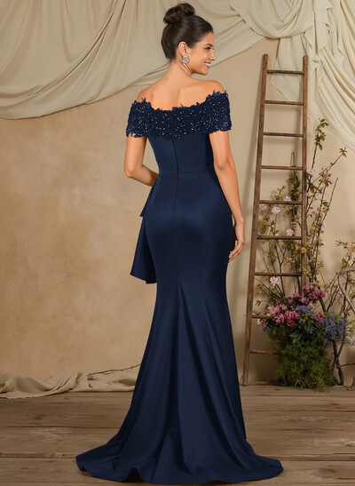 Trumpet/Mermaid Lace/Silk Like Satin Mother Of The Bride Dresses With Ruffle