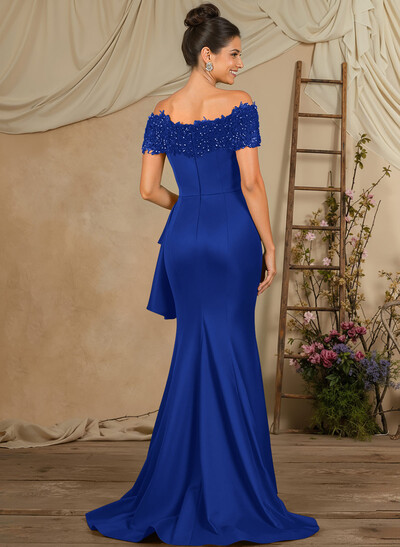 Trumpet/Mermaid Lace/Silk Like Satin Mother Of The Bride Dresses With Ruffle