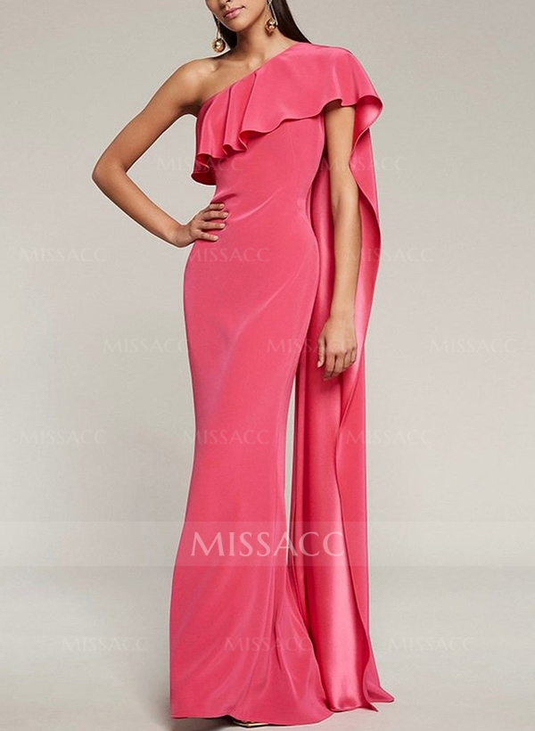 Trumpet/Mermaid Silk Like Satin Mother Of The Bride Dresses With Ruffle