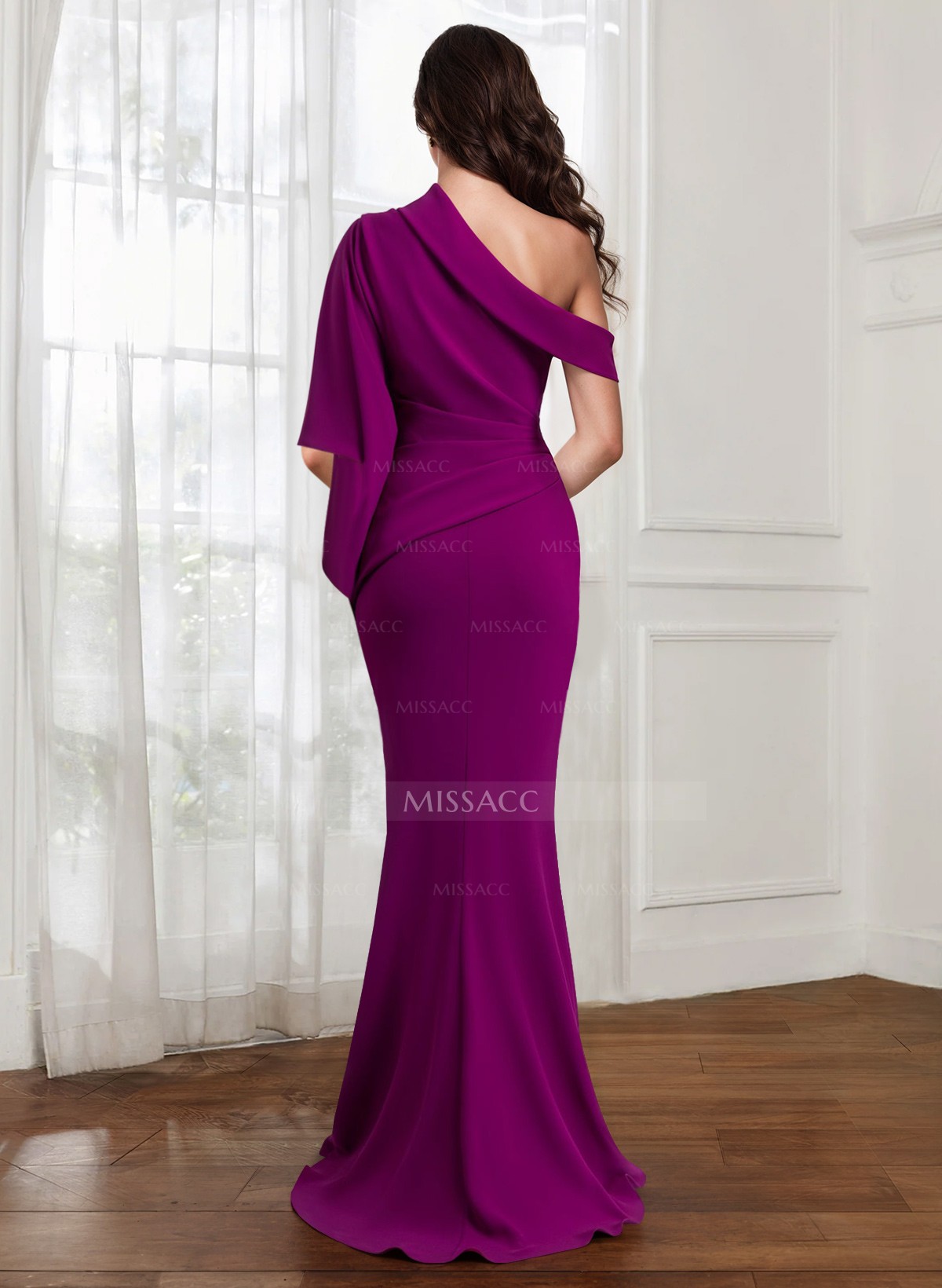 Trumpet/Mermaid One-Shoulder Elastic Satin Mother Of The Bride Dresses