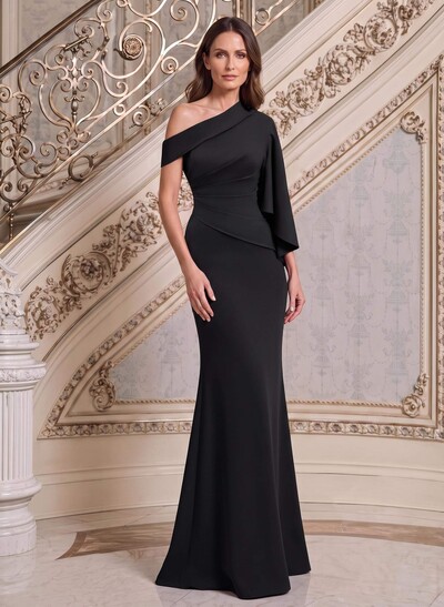 Trumpet/Mermaid One-Shoulder Stretch Satin Mother Of The Bride Dresses