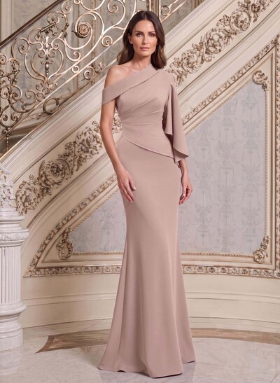 Trumpet/Mermaid One-Shoulder Stretch Satin Mother Of The Bride Dresses