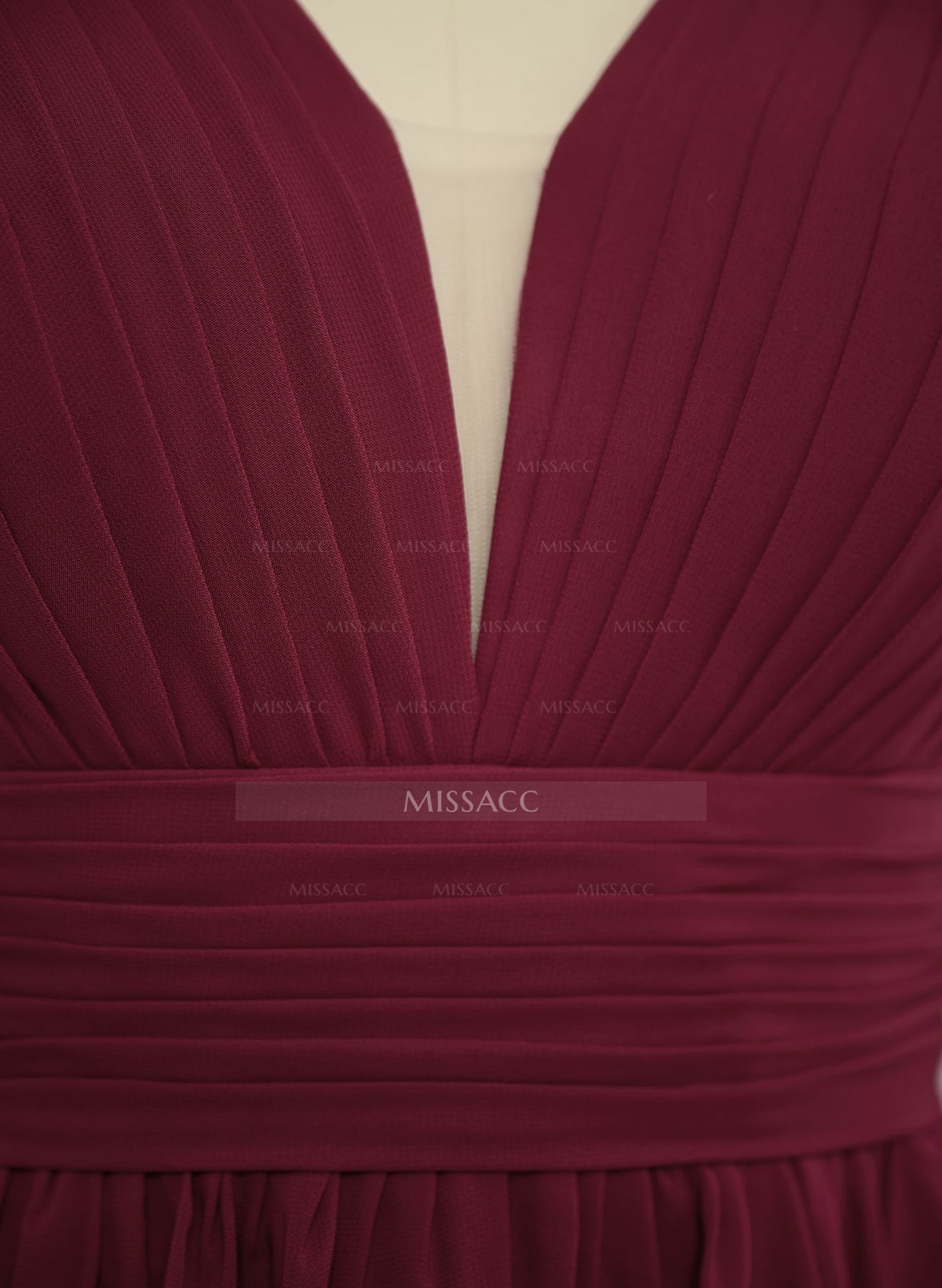 A-Line V-Neck Long Sleeves Sweep Train Chiffon Mother Of The Bride Dresses