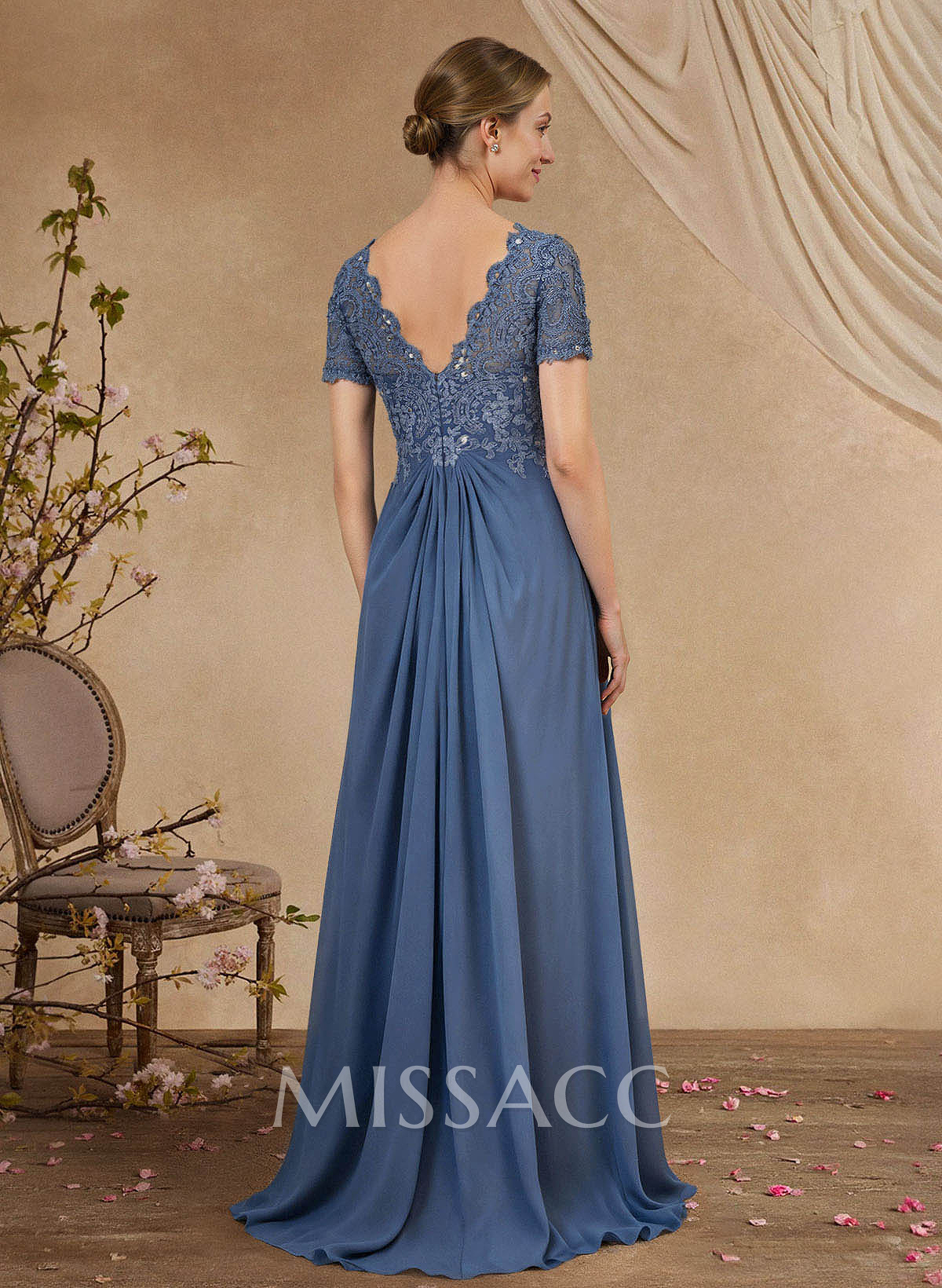 Lace Beading Empire Chiffon Short Sleeves Mother Of The Bride Dresses Lace Beading Empire Chiffon Short Sleeves Mother Of The Bride Dresses