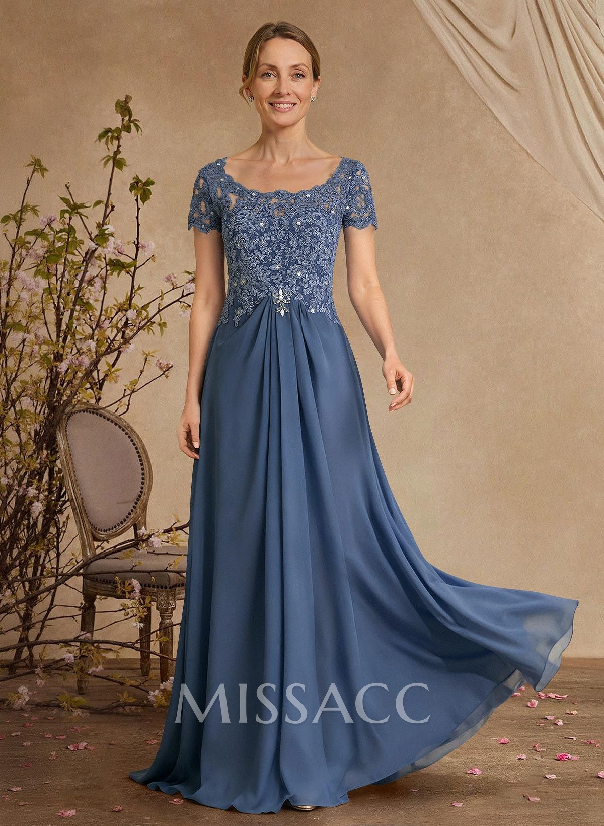 Lace Beading Empire Chiffon Short Sleeves Mother Of The Bride Dresses Lace Beading Empire Chiffon Short Sleeves Mother Of The Bride Dresses