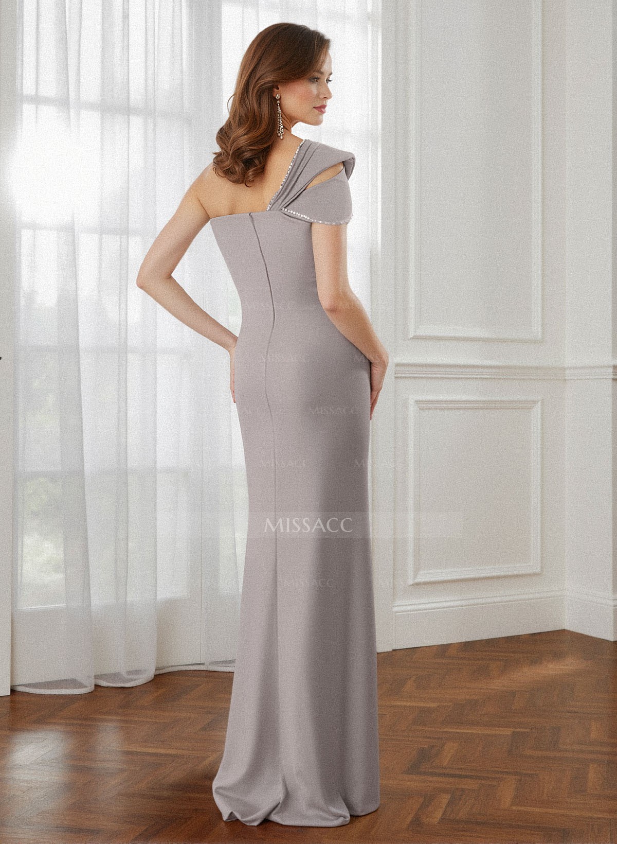 One-Shoulder Sequined Trumpet/Mermaid Mother Of The Bride Dresses