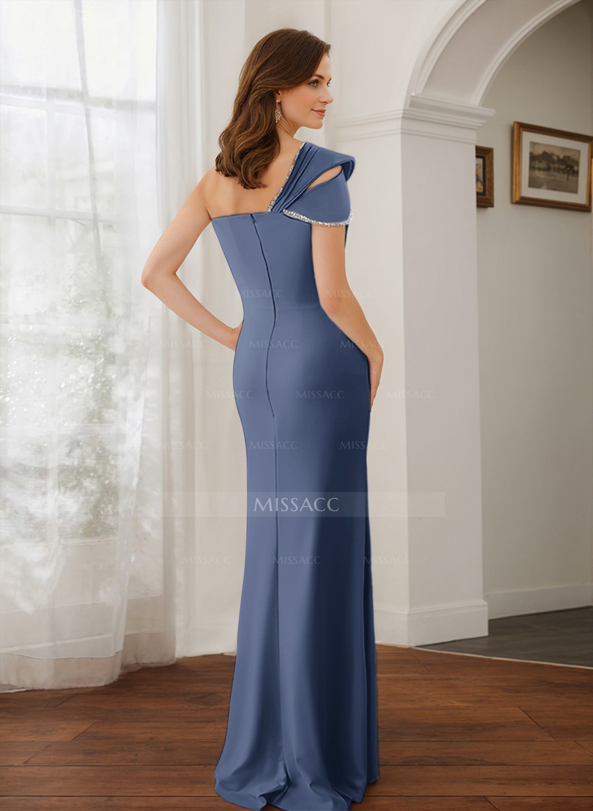 One-Shoulder Sequined Trumpet/Mermaid Mother Of The Bride