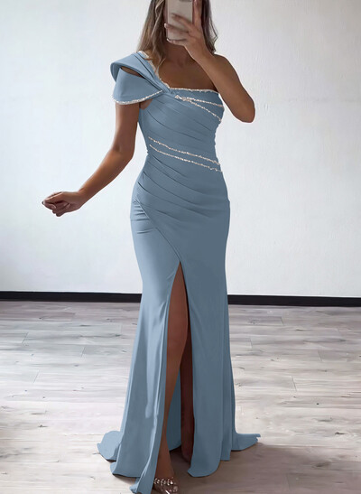 One-Shoulder Sequined Trumpet/Mermaid Mother Of The Bride Dresses