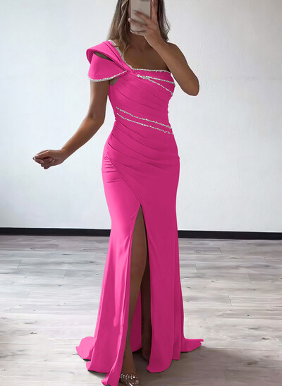 One-Shoulder Sequined Trumpet/Mermaid Mother Of The Bride Dresses