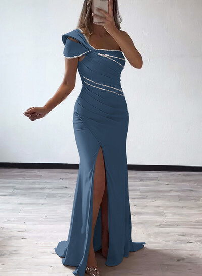 One-Shoulder Sequined Trumpet/Mermaid Mother Of The Bride Dresses