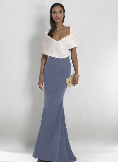 Elegant Wrap Trumpet/Mermaid Elastic Satin Mother Of The Bride Dresses