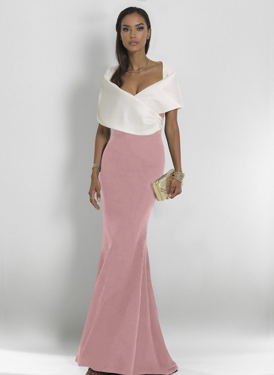 Elegant Wrap Trumpet/Mermaid Elastic Satin Mother Of The Bride Dresses