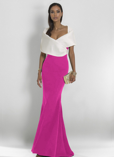 Elegant Wrap Trumpet/Mermaid Elastic Satin Mother Of The Bride Dresses